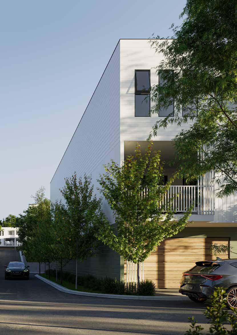 Side elevation — vertical timber screens